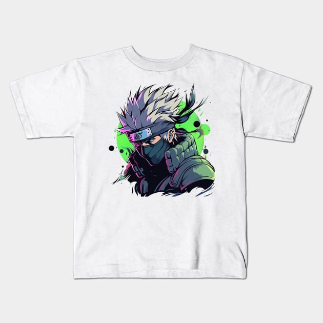 kakashi Kids T-Shirt by pokermoment